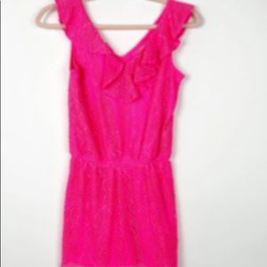 Lilly Pulitzer Alessa Romper - Crab Crawl Coral - EUC - sz M